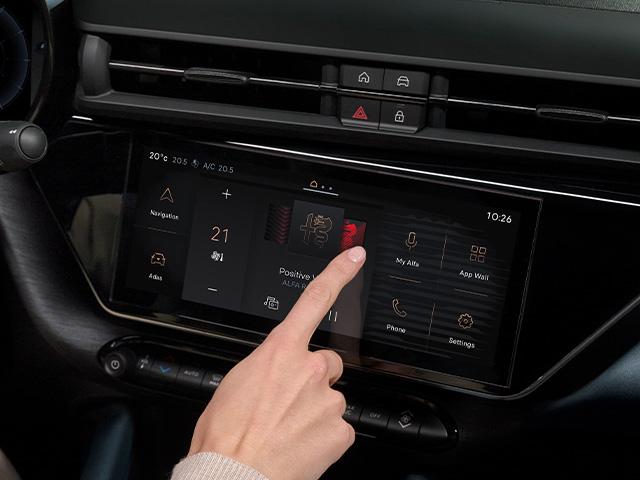 Driver-oriented touchscreen