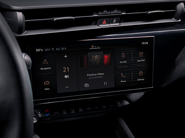 Driver-oriented touchscreen
